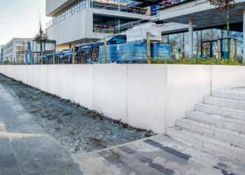 soutenement mur beton lisse