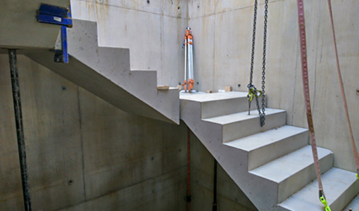 escalier préfabriqué béton