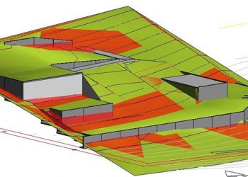 Soutènement paysager en béton préfabriqué à Perroy