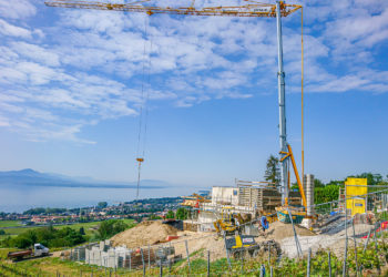 Soutènement paysager en béton préfabriqué à Perroy 12