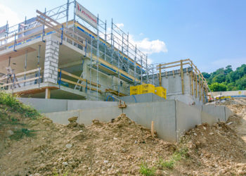 Soutènement paysager en béton préfabriqué à Perroy 14