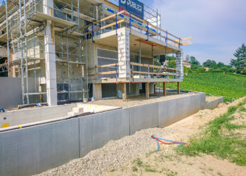 Soutènement paysager en béton préfabriqué à Perroy 17