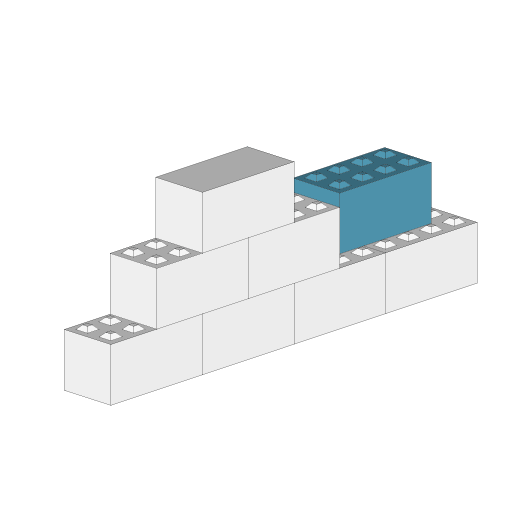 Bloc lego en béton préfabriqué