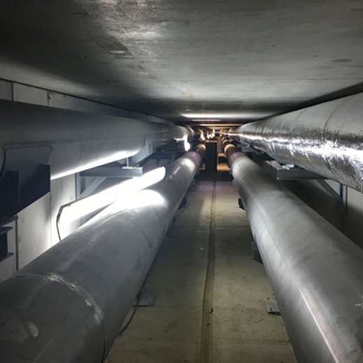 Galerie technique en béton préfabriqué